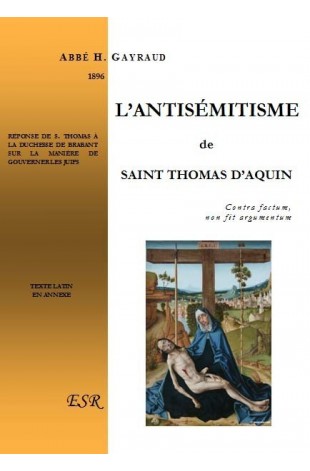 L'ANTISEMITISME DE SAINT THOMAS D'AQUIN